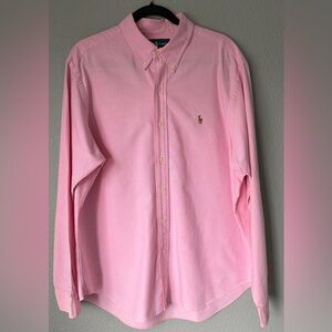 💗 Polo Ralph Lauren Pink Classic Fit Button Down Shirt XL 👔